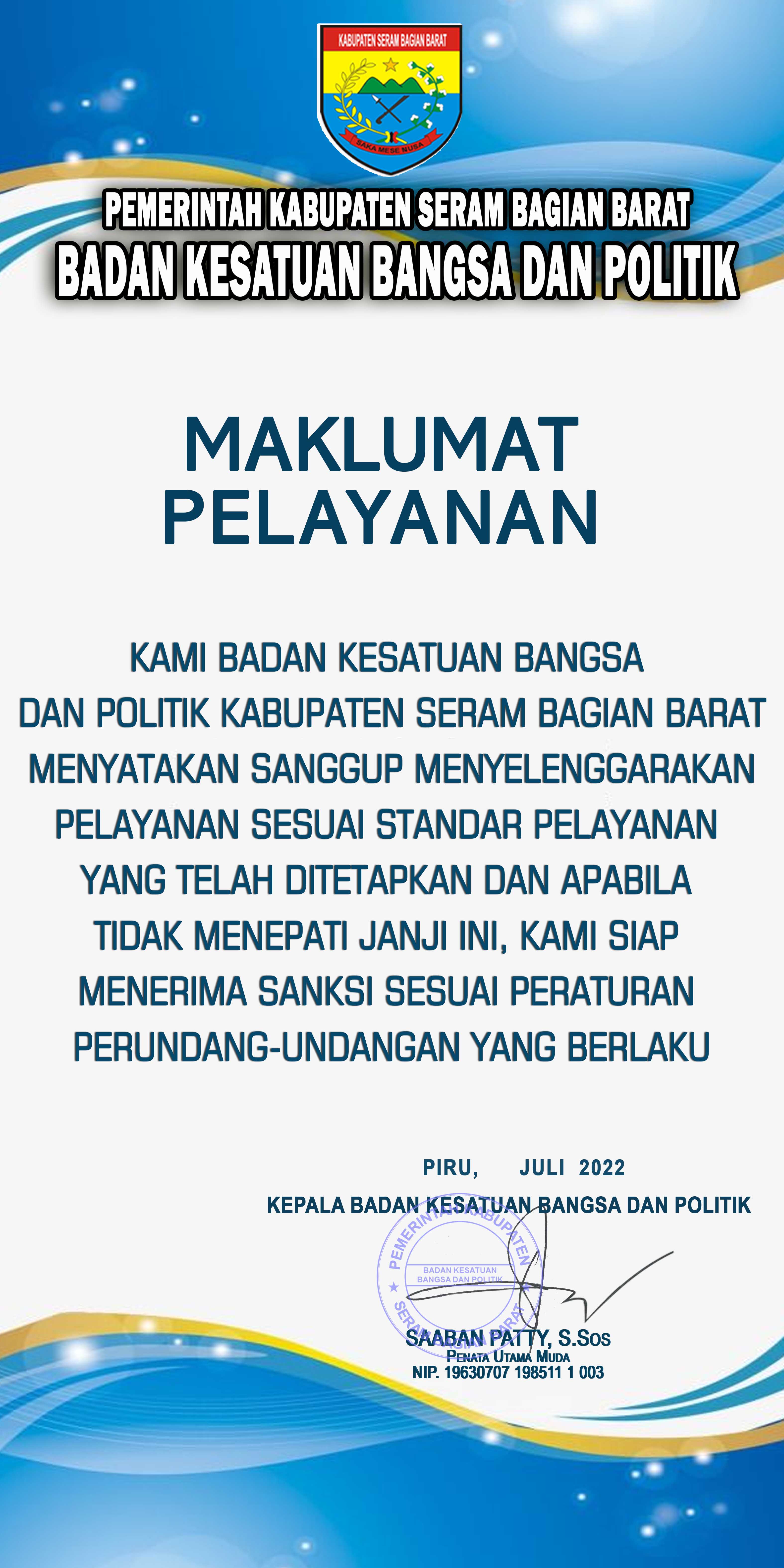 Maklumat Pelayanan